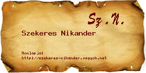 Szekeres Nikander névjegykártya